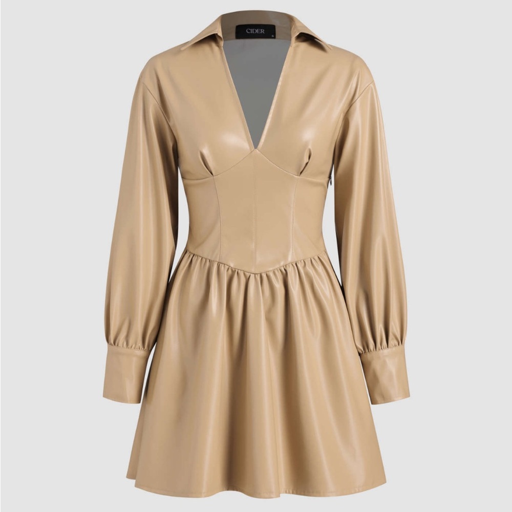 Cider Tan Mini Dress